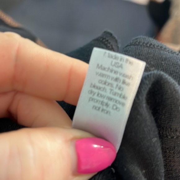 Michael Stars Original Tee Long Sleeves Black Raw Edges One size - Picture 9 of 9